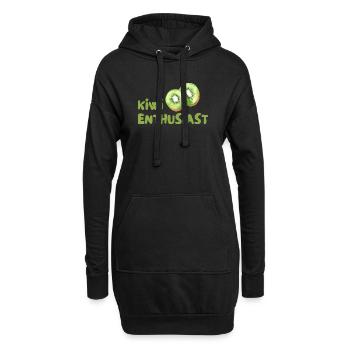 Kiwi Enthusiast - Hoodie-Kleid - Schwarz - Vorne