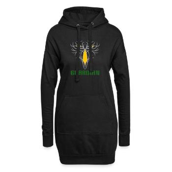 GUARDIAN - Taktisches Raubvogel-Design - Hoodie-Kleid - Schwarz - Vorne
