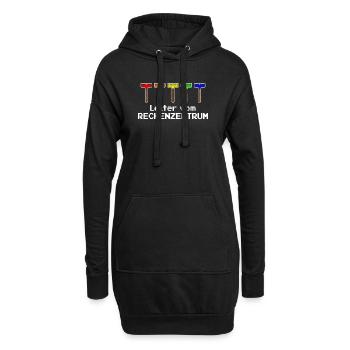 Leiter vom Rechenzentrum Gartenoutfit Gartenarbeit - Hoodie-Kleid - Schwarz - Vorne