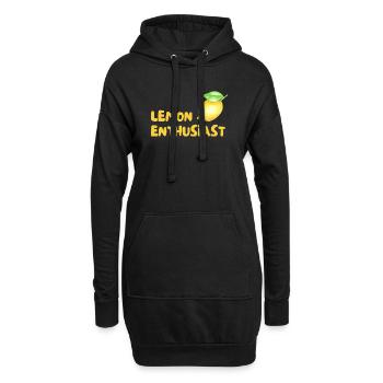 Zitrusliebhaber Lemon Enthusiast - Hoodie-Kleid - Schwarz - Vorne