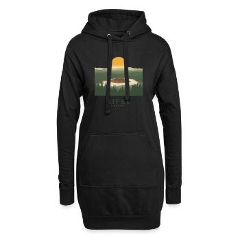 Eifel Volcano | Vintage Nature Poster - Hoodie Dress - black - Front