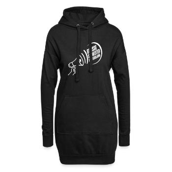 Grosse Schwester Vom Schulkind – Schulanfang - Hoodie-Kleid - Schwarz - Vorne