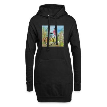  Hochrad - Hoodie-Kleid - Schwarz - Vorne