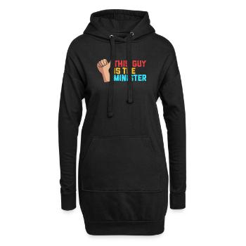 Pfarrer - Hoodie-Kleid - Schwarz - Vorne