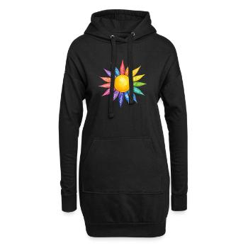 Achtsamkeit ich bin genung - Hoodie-Kleid - Schwarz - Vorne