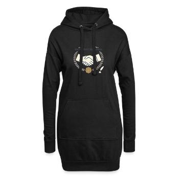 Pacta sunt servanda – Handschlag & Recht Wappen - Hoodie-Kleid - Schwarz - Vorne