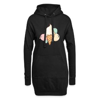 Kugel Für Kugel Glücklich - Hoodie-Kleid - Schwarz - Vorne