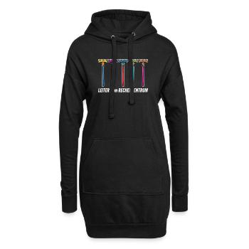 Rechenzentrum IT EDV Nerd Computer Shirt Geschenk - Hoodie-Kleid - Schwarz - Vorne