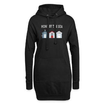 Home by the Sea – Strandhäuser - Hoodie-Kleid - Schwarz - Vorne