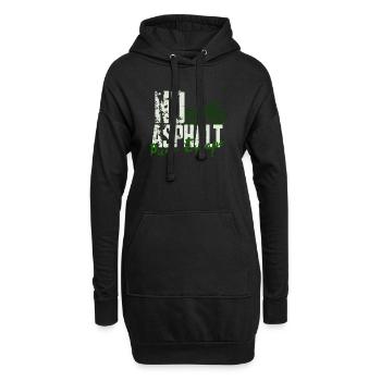 No Asphalt Pure Escape - Hoodie Dress - black - Front