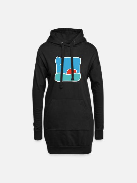 Mücke in der Flucht – fliegendes Insekt - Hoodie-Kleid - Schwarz