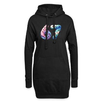 Candy Swirl 67 meme - Hoodie Dress - black - Front