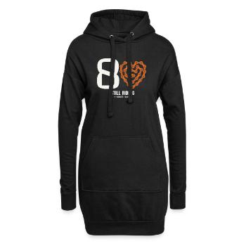 80 Ans Vélo Still Riding Cadeau Anniversaire - Sweat-shirt à capuche long Femme - noir - Devant