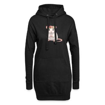 Rat - Hoodie Dress - black - Front