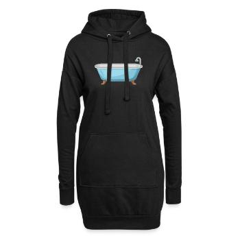 Bath tub - Hoodie Dress - black - Front