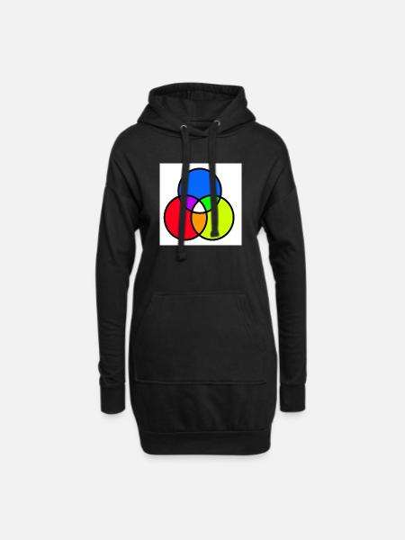 Venn diagram - Hoodie Dress - black