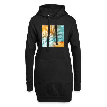 Tie-Dye des îles Baléares - Sweat-shirt à capuche long Femme - noir - Devant