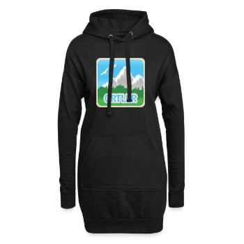 Ortler en montagne - Sweat-shirt à capuche long Femme - noir - Devant