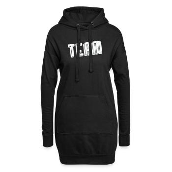 Team Spirit Bold Tinted Vintage Font - Hoodie Dress - black - Front