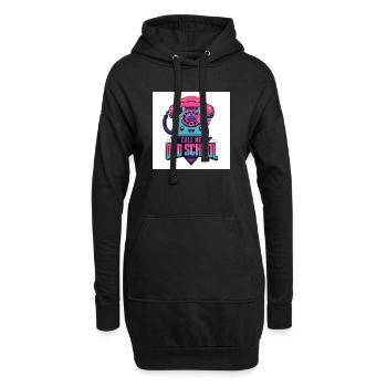 Call Me Old School - Hoodie-Kleid - Schwarz - Vorne