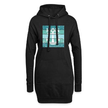 Moin Anker Rétro - Sweat-shirt à capuche long Femme - noir - Devant