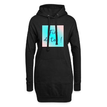 Fièr de toi - Sweat-shirt à capuche long Femme - noir - Devant