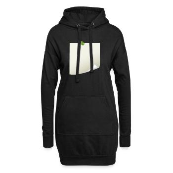 Post-it Zettel - Hoodie-Kleid - Schwarz - Vorne