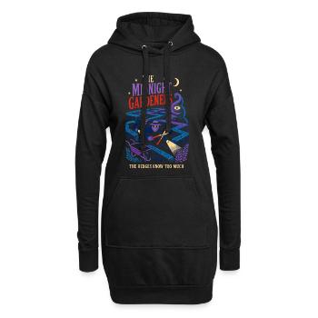Mysteriöse Mitternachtsgärtner - Hoodie-Kleid - Schwarz - Vorne