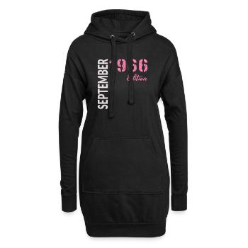 60e anniversaire, septembre 1966 - Sweat-shirt à capuche long Femme - noir - Devant
