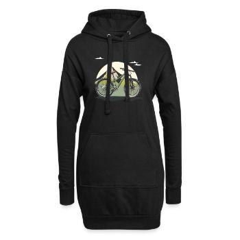 Amateurs de VTT - Sweat-shirt à capuche long Femme - noir - Devant