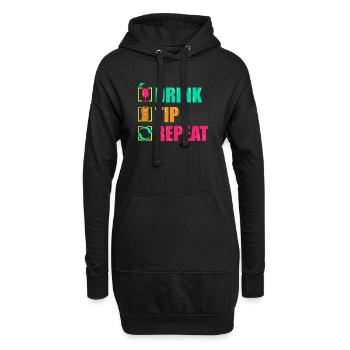 Serveur Barman Barchef - Sweat-shirt à capuche long Femme - noir - Devant