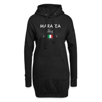 Souvenir de voyage des coordonnées Maratea Italy - Sweat-shirt à capuche long Femme - noir - Devant