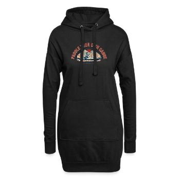 Paddle Your Own Canoe Vintage - Sweat-shirt à capuche long Femme - noir - Devant