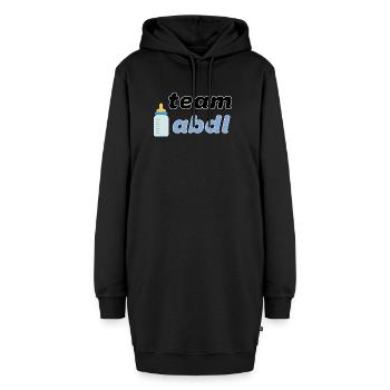 Team ABDL - Hoodie-Kleid - Schwarz - Vorne - AI Model Female 172 light (172cm)