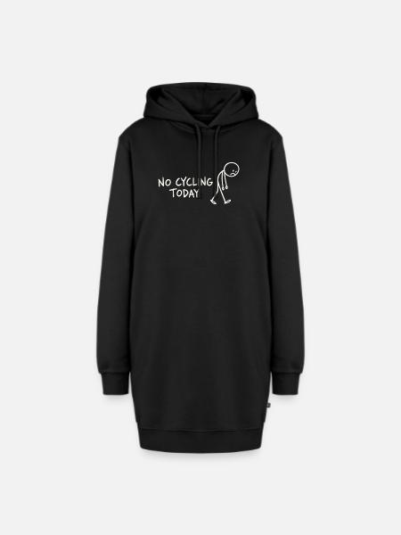 No Cycling Today – Lustiger Radfahrer Pausentag - Hoodie-Kleid - Schwarz