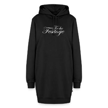 Frohe Festtage - Hoodie-Kleid - Schwarz - Vorne