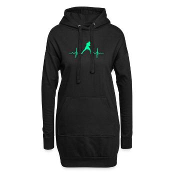 Boxen Boxen Herzschlag - Hoodie-Kleid - Schwarz - Vorne