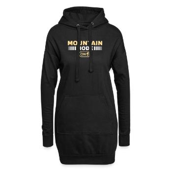 Mountain mode on Wandern Berge Bergsteigen - Hoodie-Kleid - Schwarz - Vorne