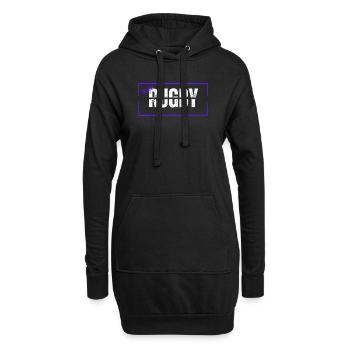 Team rugby blue - Hoodie Dress - black - Front