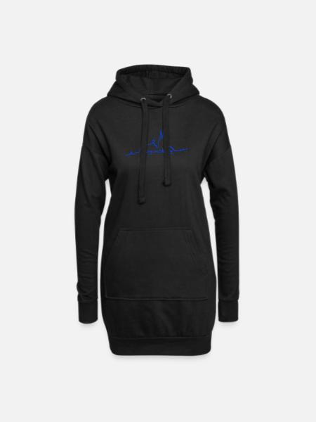 Regensburg Skyline blue - Hoodie Dress - black