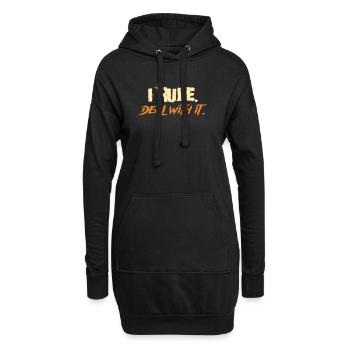 I_rule_2 - Hoodie-Kleid - Schwarz - Vorne