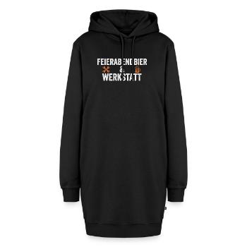 Feierabendbier & Werkstatt – Handwerker T-Shirt - Hoodie-Kleid - Schwarz - Vorne - AI Model Female 172 light (172cm)