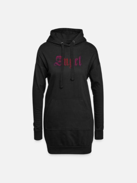 Engel - Hoodie-Kleid - Schwarz