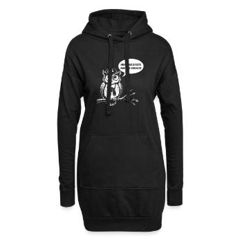 Ornithologen sind die Coolsten lustige Eule - Hoodie-Kleid - Schwarz - Vorne