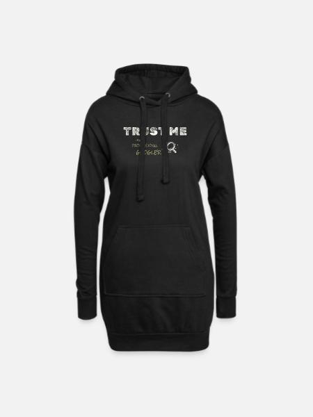 Know-it-all guy - Hoodie Dress - black