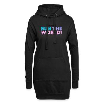 Ich regiere die Welt - Hoodie-Kleid - Schwarz - Vorne