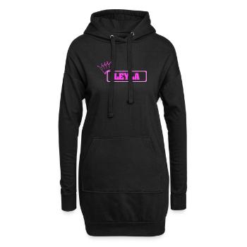 Geschenk für Leyla - Hoodie-Kleid - Schwarz - Vorne