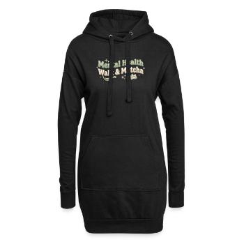 Matcha Walk Tee Spaziergang Trend Grüntee - Hoodie-Kleid - Schwarz - Vorne