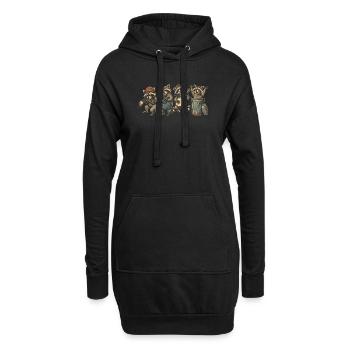 Bande de voleurs Laveurs Musicaux - Sweat-shirt à capuche long Femme - noir - Devant