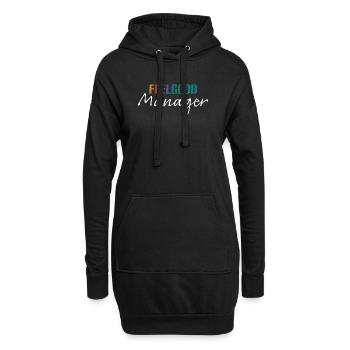 Design FeelgoodManager weiss bunt - Hoodie-Kleid - Schwarz - Vorne